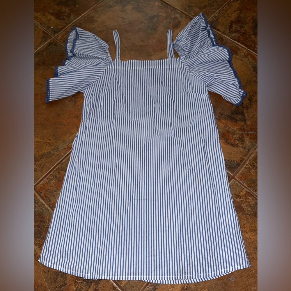 Rebellion Blue and White Striped Top